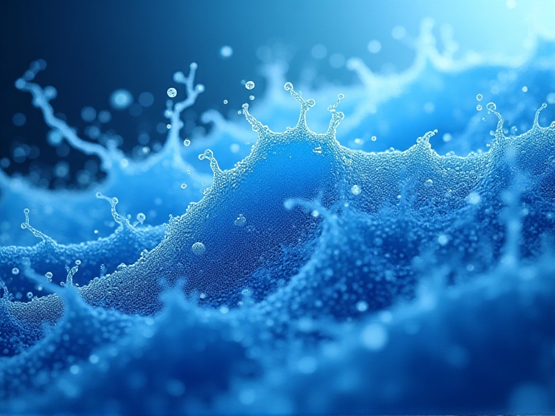 An abstract representation of lymphatic vessels contracting under cold exposure, depicted with dynamic blue waves moving toward a cluster of lymph nodes. The artwork uses sharp lines and cool colors to convey motion and scientific precision.