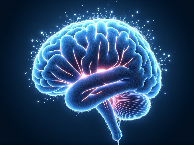 Digital illustration of a brain with glowing neural pathways, blue and white tendrils representing cold-induced norepinephrine surges. Ice crystals form around synapses, with scientific notations floating in the background. The style merges medical accuracy with surreal, frosty aesthetics.